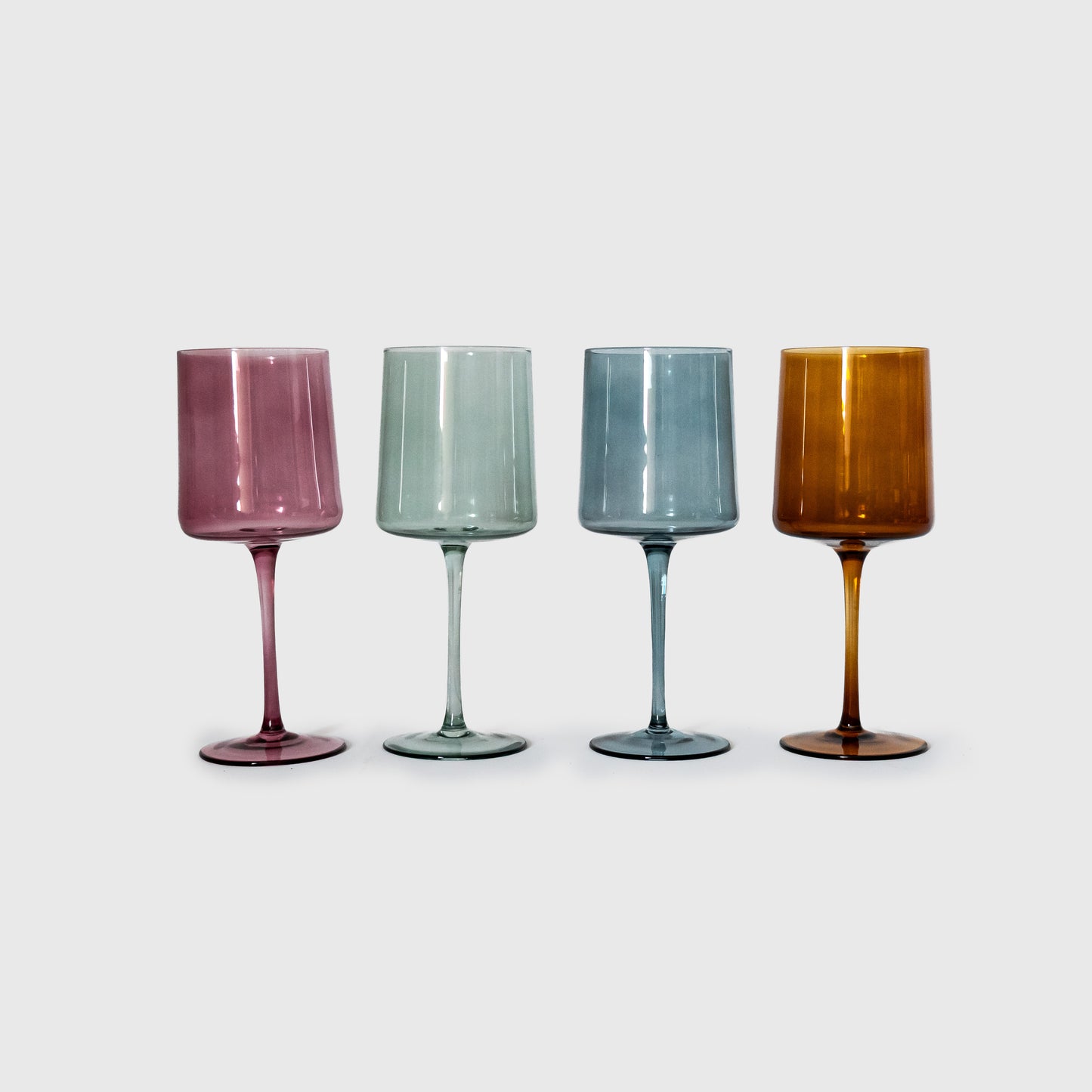 Stemmed Wine Glasses - Set of 4