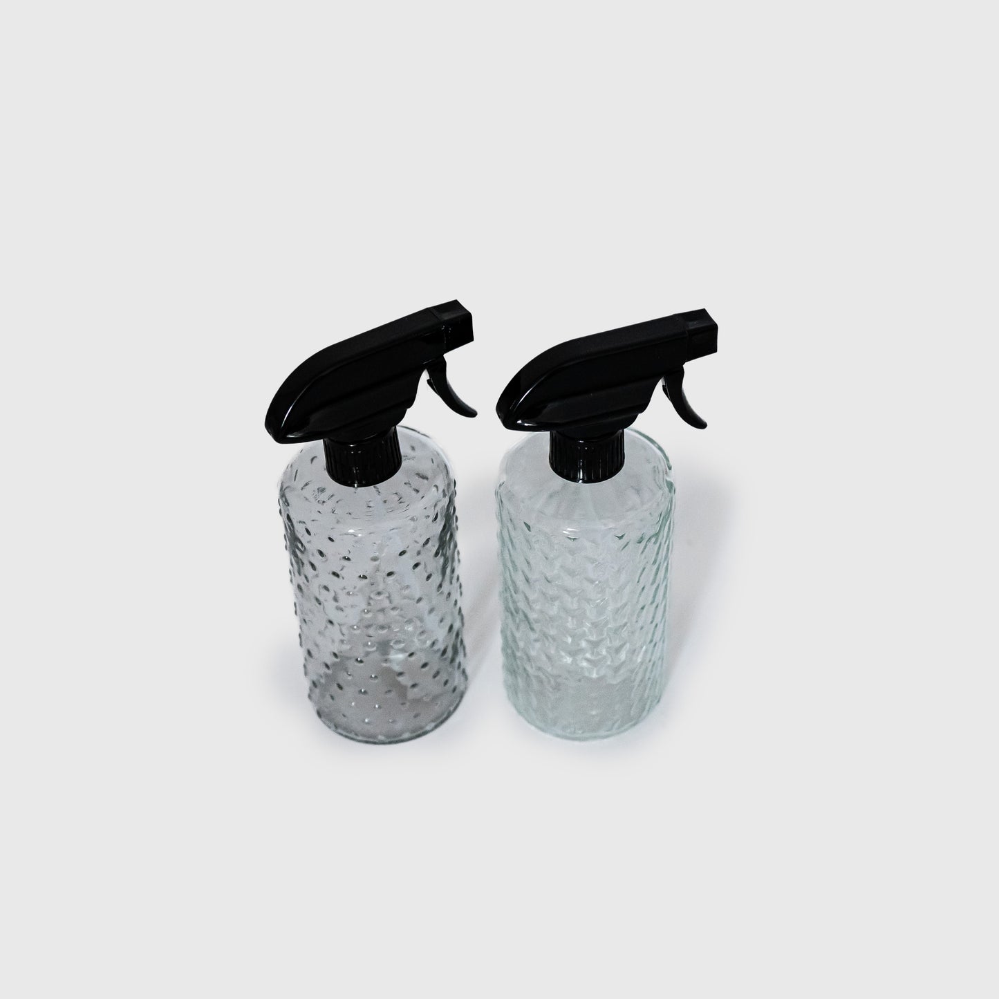 Embossed Glass Spray Bottle - Set of 2