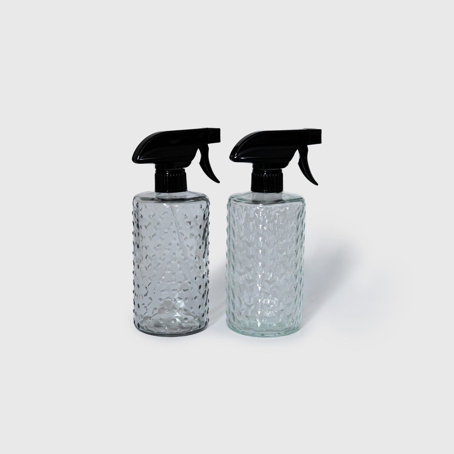 Embossed Glass Spray Bottle - Set of 2